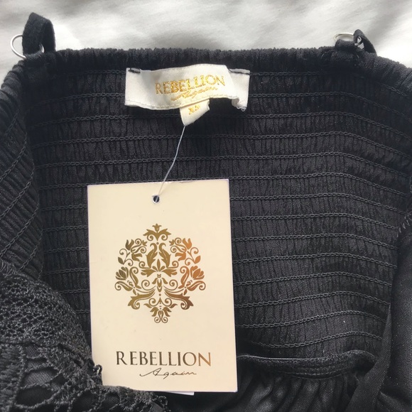 Womens Black Tiered Summer Dress - Picture 5 of 5